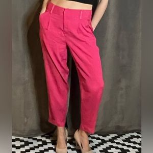 Hot pink Alice and Olivia cute baggy silk dress pants - size 8
